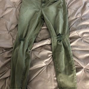 Olive green pants